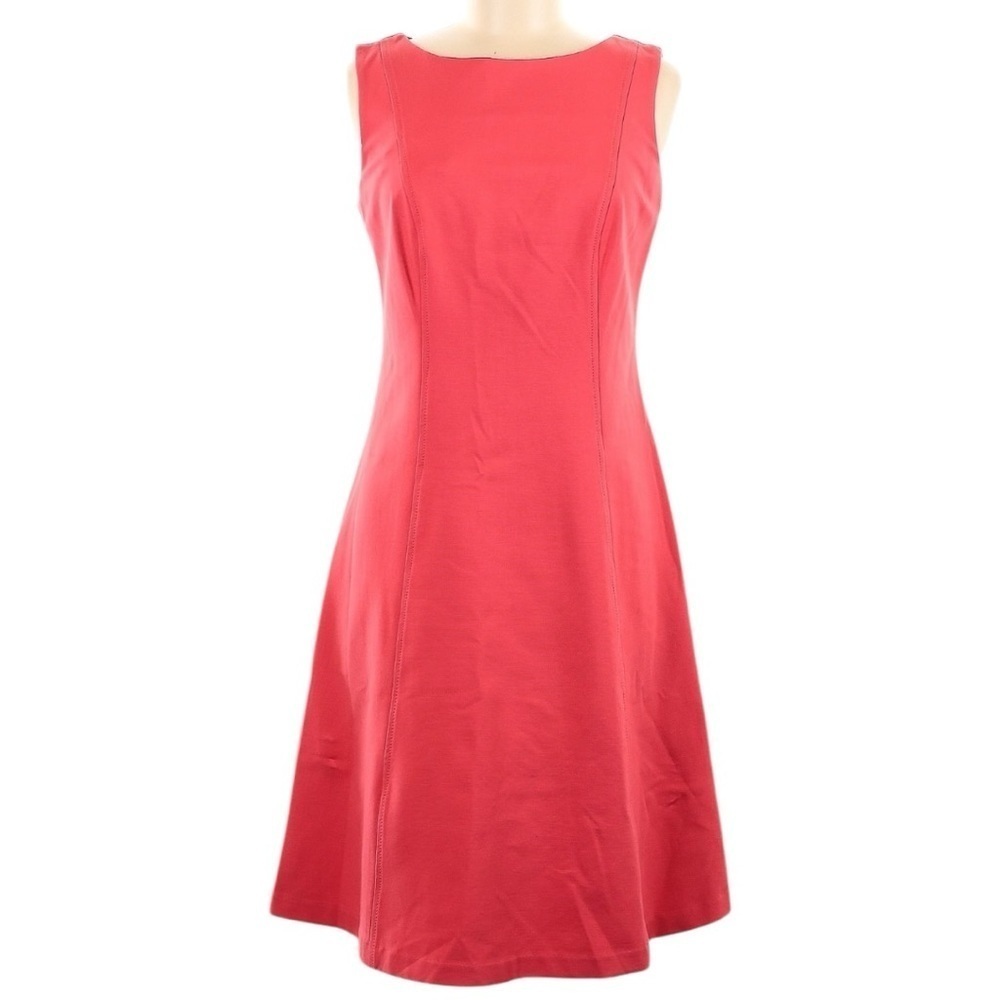 Talbots 100% Irish Linen Sheath Dress Fully Lined Coral Size 8 - Picture 11 of 11
